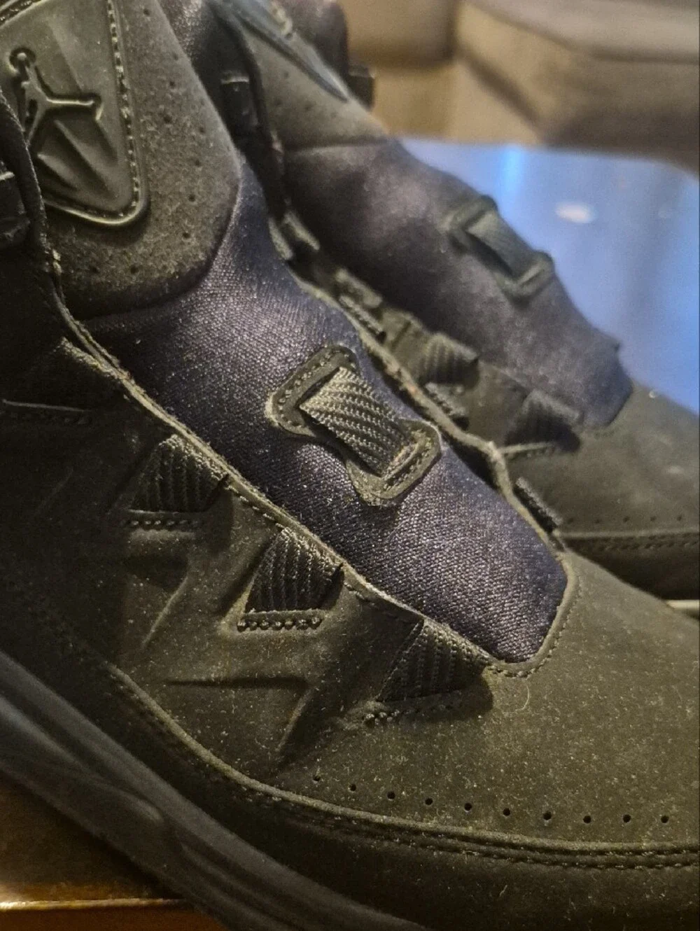 Jordan Men's Black Mid-Top Suede Sneakers